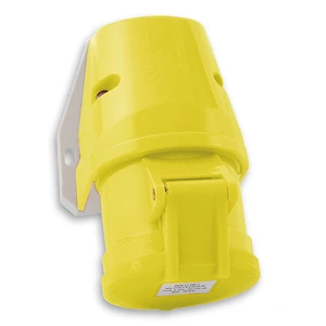 Newlec Industrial Power Socket Surface Wall 2P+E 32A 110V IP44 Yellow