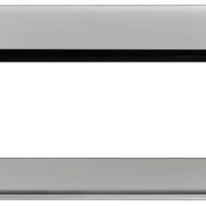 Click Scolmore Front Plate 2 Gang 4 Module Polished Chrome Black&White Gasket