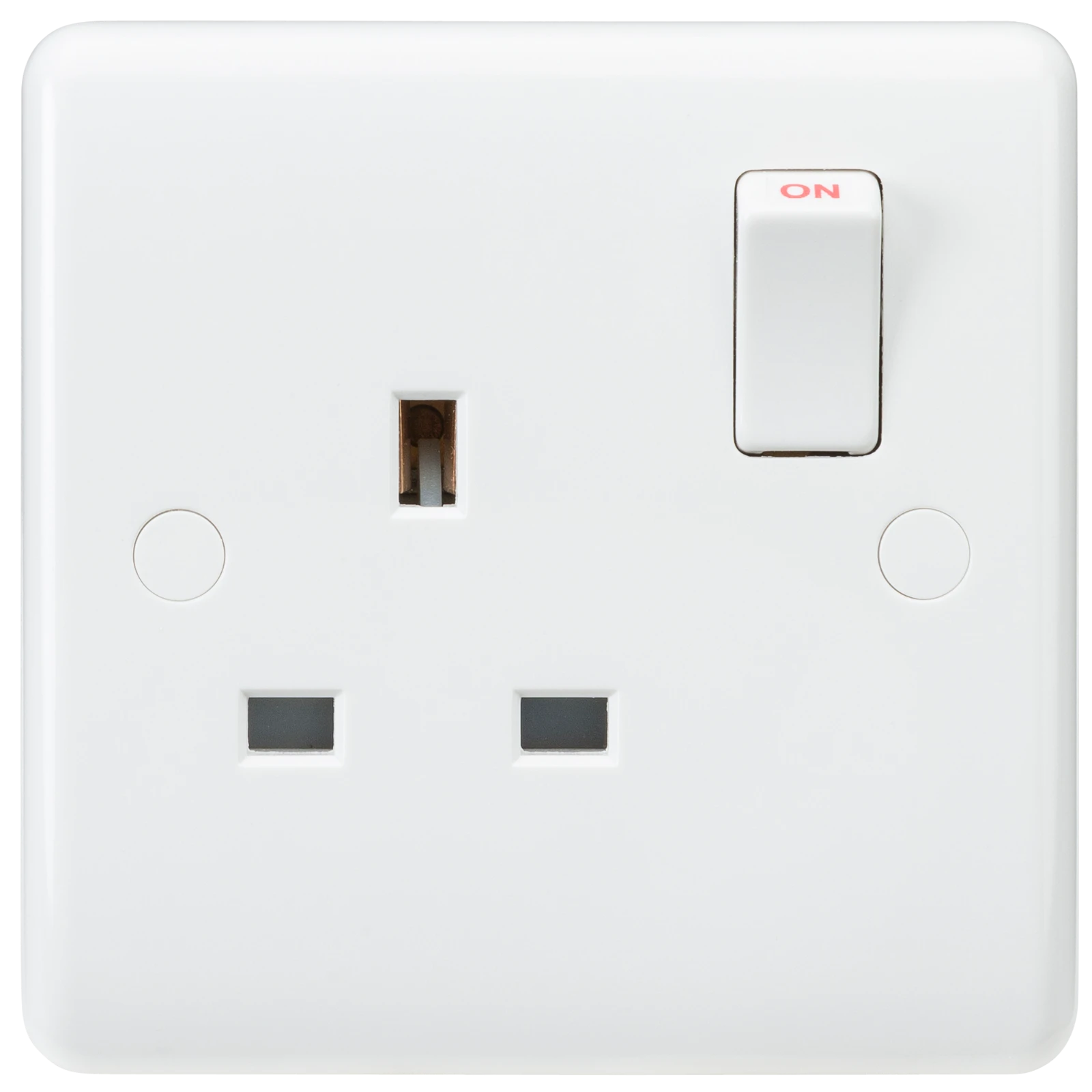 Knightsbridge MLA Curved Edge 13A 1G SP Switched Socket - Image 2