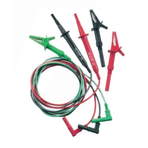 Newlec Electrical Tester Lead Set 3 Wire Fused Leads Red/Black/Green