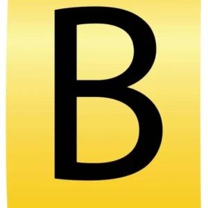 Cablecraft Letter B Black on Yellow K-Type Cable Markers 4.2-7.0mm Dia - Loose Refill Pack of 100