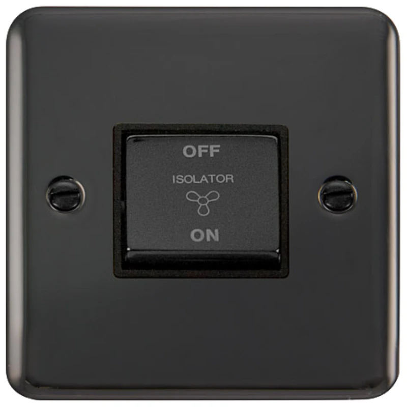 Click Scolmore Isolator Ingot TP Fan 10Ax Black Nickel Black Insert - Image 2