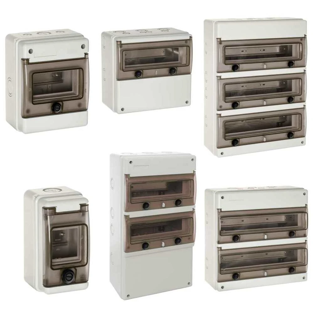 Wiska Distribution Box Indubox 22 Module 270X500X160mm Grey Smoked IP65 Uv Res