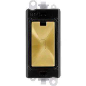 Click Scolmore Black Frame 13A Satin Brass Fused Connection Module