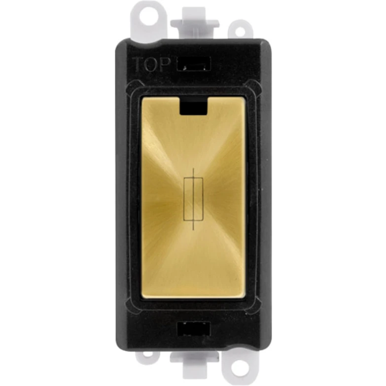 Click Scolmore Black Frame 13A Satin Brass Fused Connection Module - Image 2