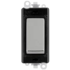 Click Scolmore Cooker Hood Laser Etched Legend Black Frame 20AX Black Double Pole Switch Module