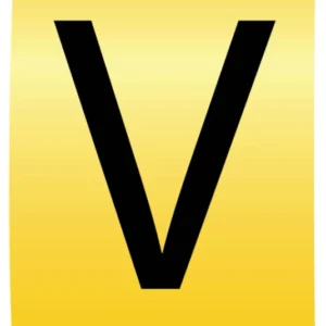 Cablecraft Letter V Black on Yellow K-Type Cable Markers 4.2-7.0mm Dia - Loose Refill Pack of 100