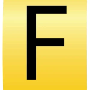 Cablecraft Letter F Black on Yellow K-Type Cable Markers 4.2-7.0mm Dia - Loose Refill Pack of 100