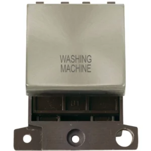 Click Scolmore Washing Machine Brushed Stainless 20A Double Pole Switch Module