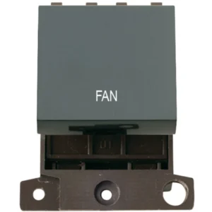 Click Scolmore Fan Black 20A Double Pole Switch Module