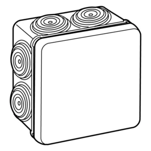 Legrand Junction Box Clip-On Cover 7 Glands IP55 80 x 80 x 45mm Grey Abs