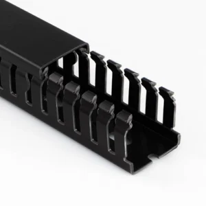 Betaduct H: 50mm x W: 100mm PVC Black Open Slot Cable Trunking - 8m Pack