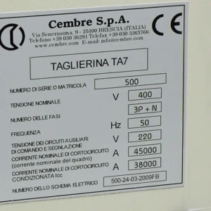 Cembre 102X138mm Yellow Pvc Adhesive Legend