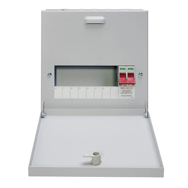 Wylex 8-Way 100A Surface 1P+N Distribution Board c/w Switch Disconnector