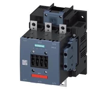 Siemens Contactor, AC-3, 150 A/75 KW/400 V, 3-Pole, 220-240 V AC/DC, 2 NO+2 NC, Connection Bar/Screw Terminal