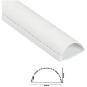 D-Line Trunking 50 x 25mm x 1.5m White