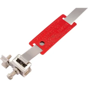 SWA Indoor Use Clamp Adjustable Earth 50X75mm Brass Red Tag