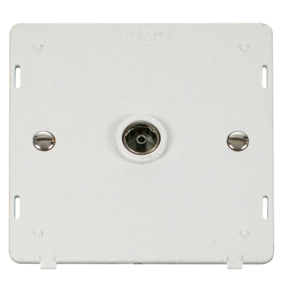 Click Scolmore Socket Interior Single Coaxial Polar White - Image 2