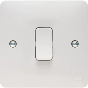 Hager Control Switch 1 Gang DP 20A White Marked Fridge