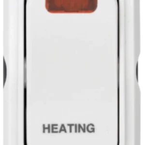 Hager Grid Switch 1 Way DP Module LED Indicator 20A White Marked Heating