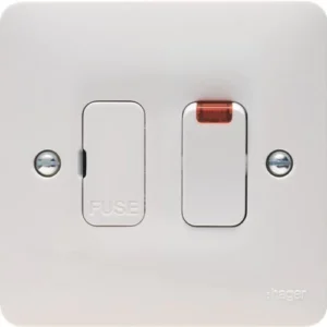 Hager Connection Unit DP Switched Fused LED Indicator 13A White Marked Fridge