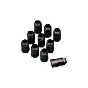 Newlec 20mm Flexible Conduit Gland Push Fit Straight IP66 PVC Black C/W Locknut [Pack=10]