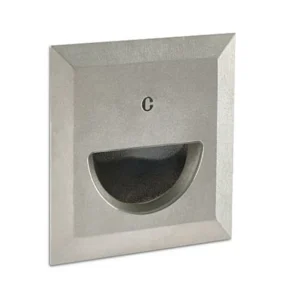 Collingwood Lighting Wall Lighting Recessed Square Asym 3000K LED IP67 2.6W 240V 50Lm Stainless Steel