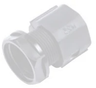 Niglon Connector Male Fixed Straight Locknuts 20mmxm20 White IP40