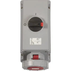 MK Electric Socket Switched Horizontal Interlocked 63A 415V Red