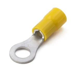 Newlec 4-6mm² Pre-Insulated Ring Terminal M4 Stud Yellow