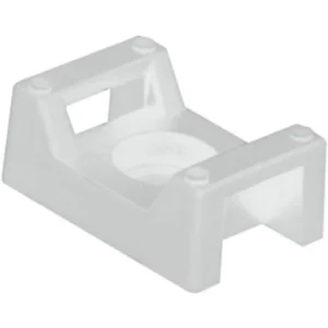 Unicrimp Natural Nylon 6/6 Cable Tie Cradle (5mm Diameter Fixing)