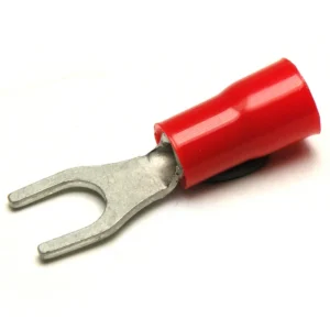 Newlec 0.25-1.5mm² Pre-Insulated Fork Terminal M3.5 Stud Red