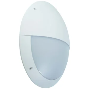 KSR Lighting Bulkhead IP66 Eyelid 12W White Polycarbonate 4000K 500Lm Led