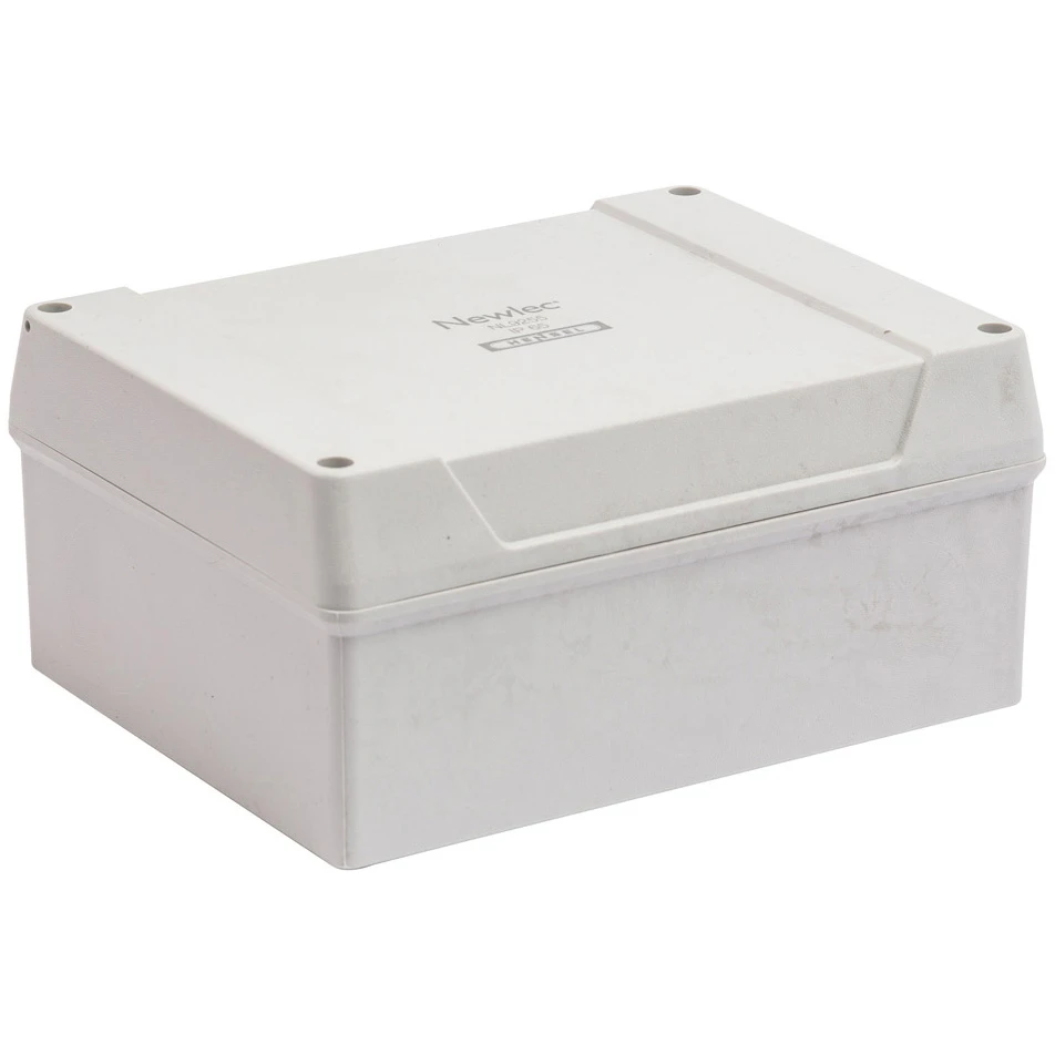 Newlec Junction Box 5 Pole 16-25.0mm² Terminals 200 x 160 x 98mm² IP65 Grey - Image 2