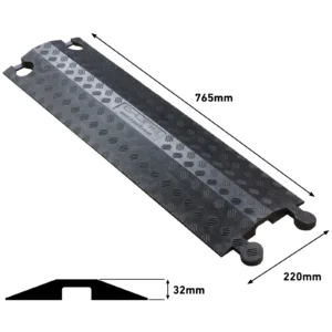 D-Line Cable Protector Floor Single Channel Drive Over 765 x 220 x 32mm Black