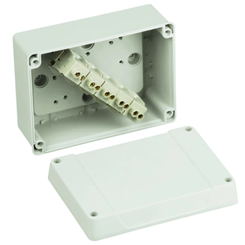 Newlec Junction Box 5 Pole 16-25.0mm² Terminals 200 x 160 x 98mm² IP65 Grey - Image 3