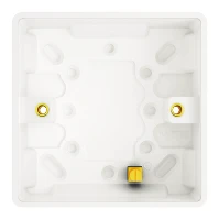 Newlec White Slimline Curved 1 Gang 16Mm Surface Mounted Pattress Box