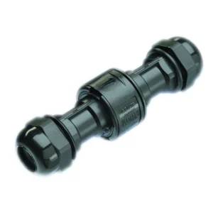 Newlec In-Line Waterproof Connector Assembly 3-Pole 8-13mm Black