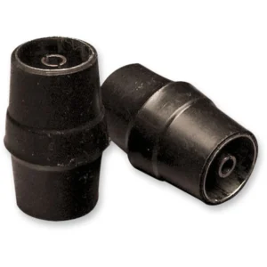 Newlec Coaxial Cable Plug to Plug Coupler Black