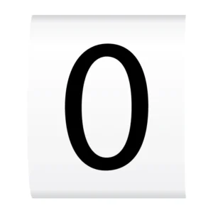 Critchley Z-Type Straight-Cut Z5 Cable Marker Black on White Number 0 (Box of 1000)