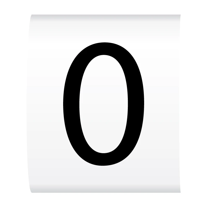 Critchley Z-Type Straight-Cut Z5 Cable Marker Black on White Number 0 (Box of 1000)