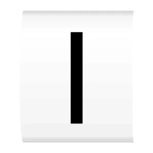 Critchley Letter I Black On White Critchley Z9 Straight Cable Markers For 2.5-4mm Cable Diameter