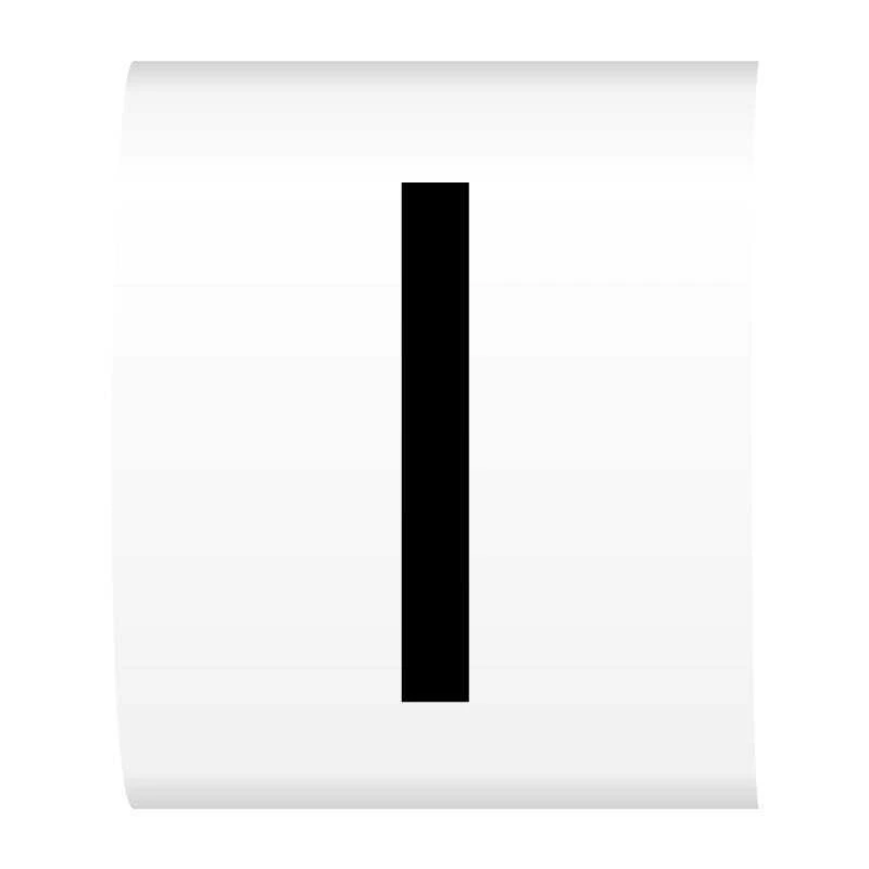 Critchley Letter I Black On White Critchley Z9 Straight Cable Markers For 2.5-4mm Cable Diameter - Image 2