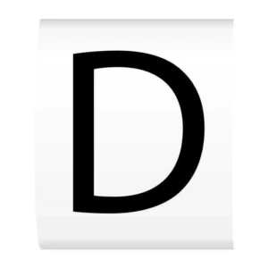 Critchley Letter D Black On White Critchley Z11 Straight Cable Markers For 2.9-4.7mm Cable Diameter