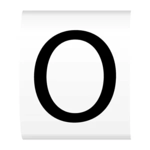 Critchley Letter O Black On White Critchley Z9 Straight Cable Markers For 2.5-4mm Cable Diameter