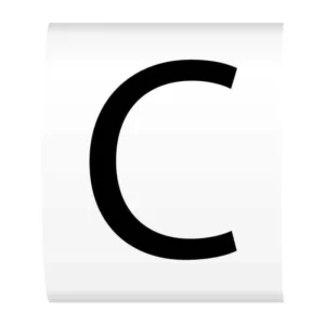 Critchley Letter C Black On White Critchley Z15 Straight Cable Markers For 3.8-6.3mm Cable Diameter