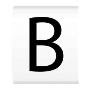 Critchley Letter B Black On White Critchley Z13 Straight Cable Markers For 3.4-5.7mm Cable Diameter