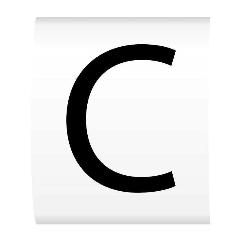 Critchley Letter C Black On White Critchley Z11 Straight Cable Markers For 2.9-4.7mm Cable Diameter - Image 2