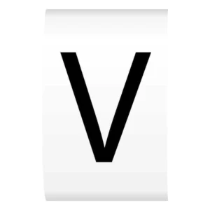 Cablecraft Letter V Black On White K-Type Cable Markers On Reels 4.2-7.0mm Diameter