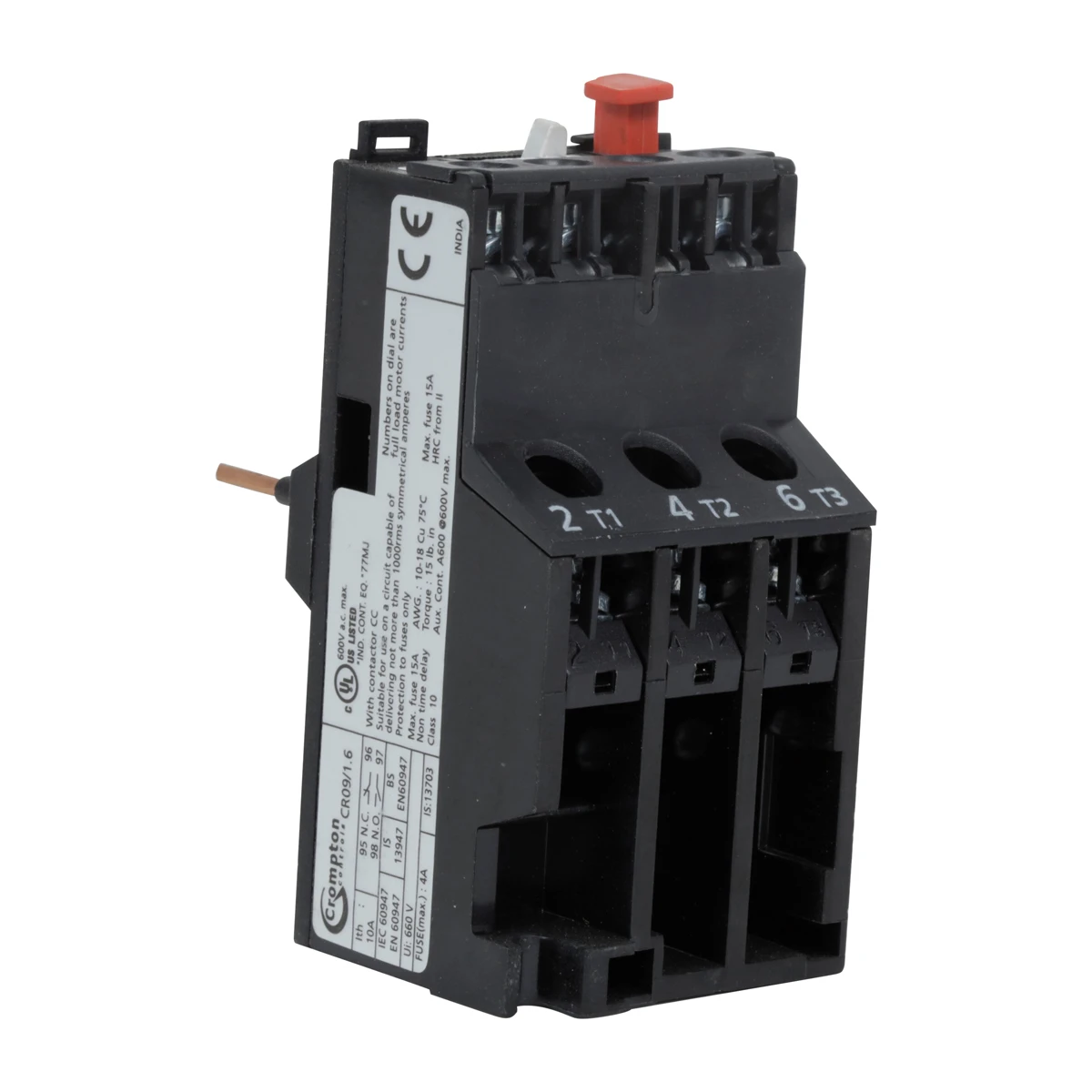 Newlec Relay Thermal Overload 3P 1.0-1.6A FLC for Contactors